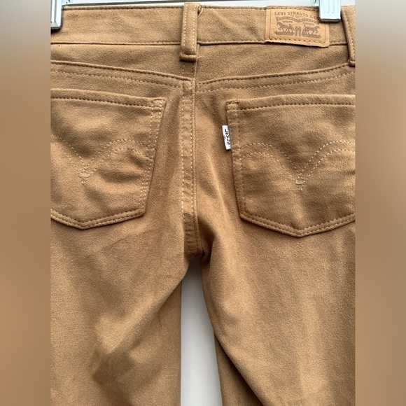 Levi’s 710 Super Skinny Faux Suede Tan Girl’s Pants Size 6 Years - Picture 9 of 14